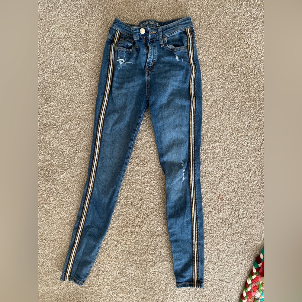 High waist skinny jeans
